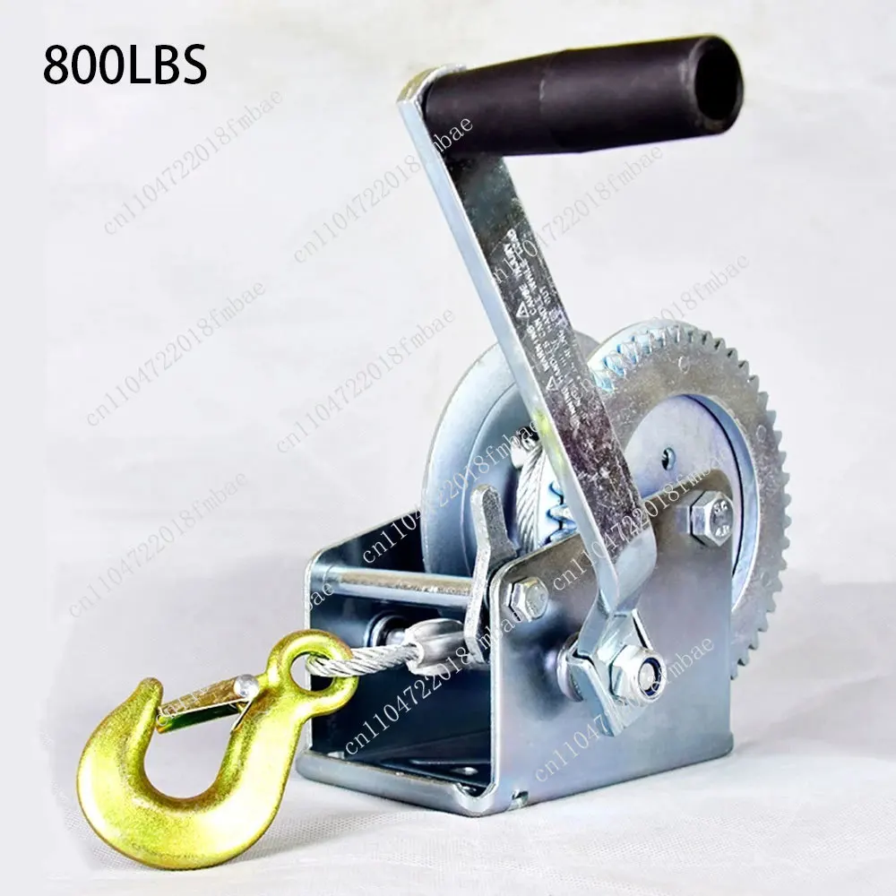 Hoisting Winch Complete Specifications Hand Winch 600-3000 Pounds Manual Winch Wire Rope Traction