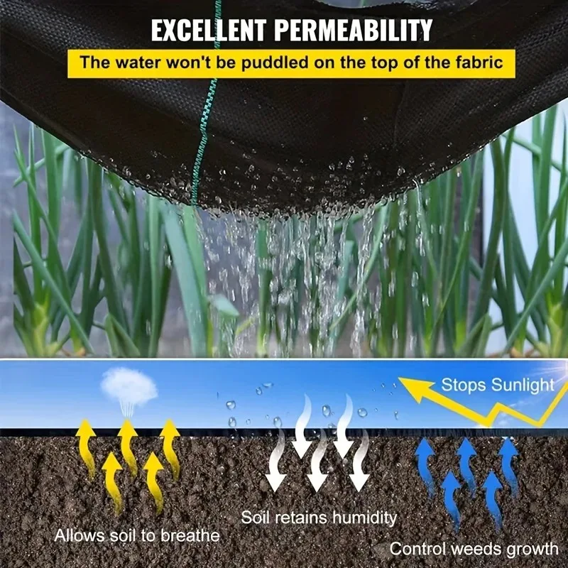 Weaving Weed Barrier Fabric Heavy-duty, Anti Slip Outdoor Rubber Floor Mat, Weed Block Polyethylene Floor