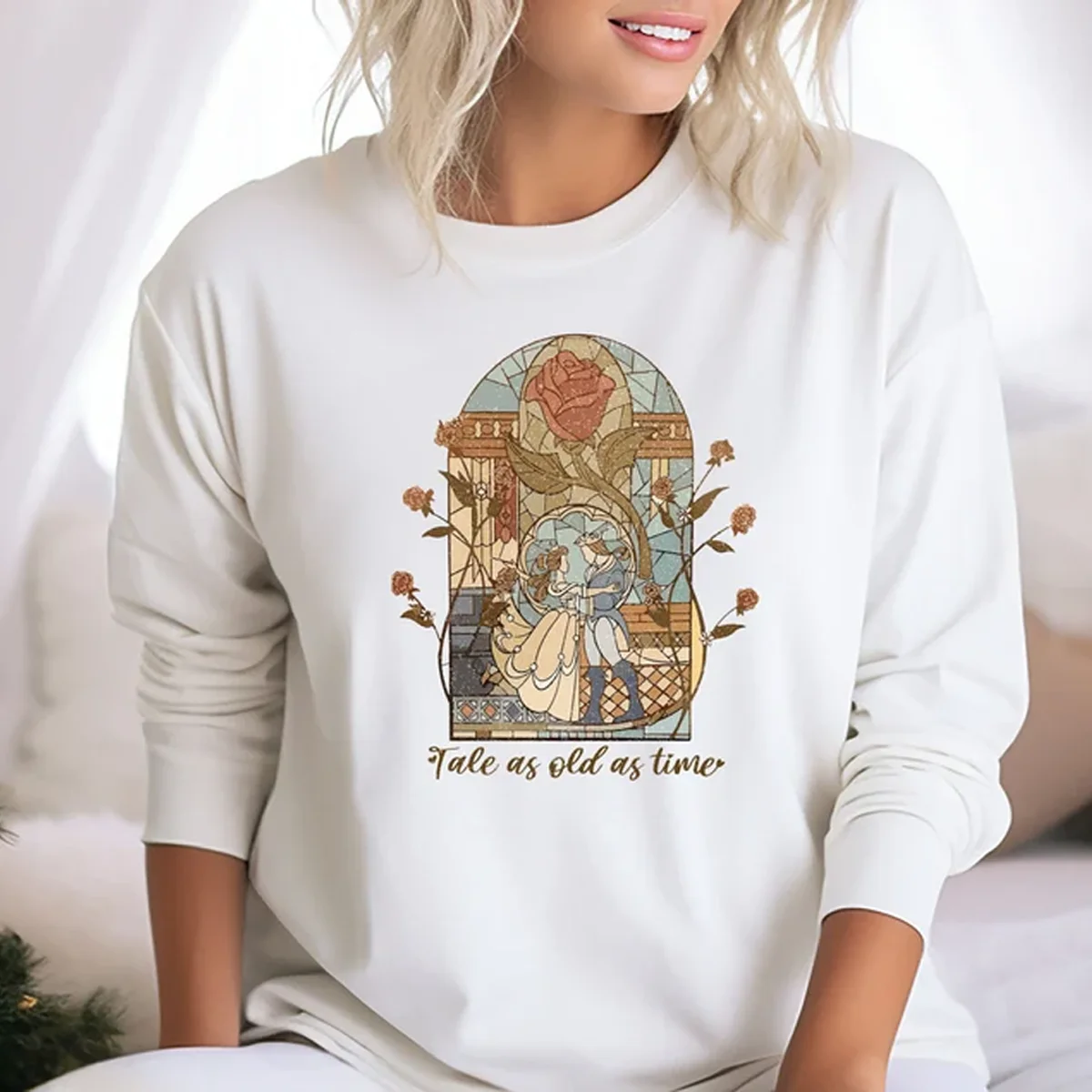 Vintage Tale As Old As Time Sweatshirt Retro Beauty And The Beast Sweatshirt Beauty Princess Sweatshirt