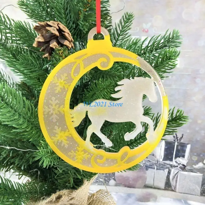 

G5GC Creative Christmar Grofothe Erue Ornament Lose Corse Commed Cround Silen Silicone Flom