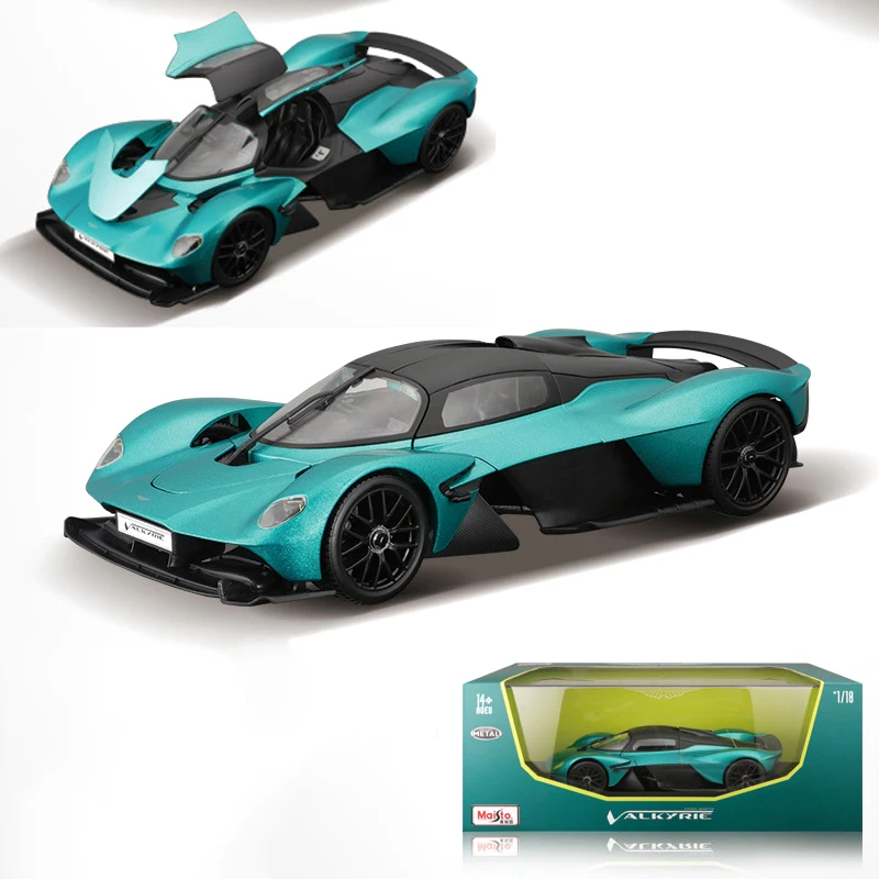 

Новый Maisto 1:18 Special Edition 2021, Aston Martin Valkyrie, серебряная модель спортивного автомобиля, сплав, роскошный автомобиль, литая под давлением модель игрушки для детей