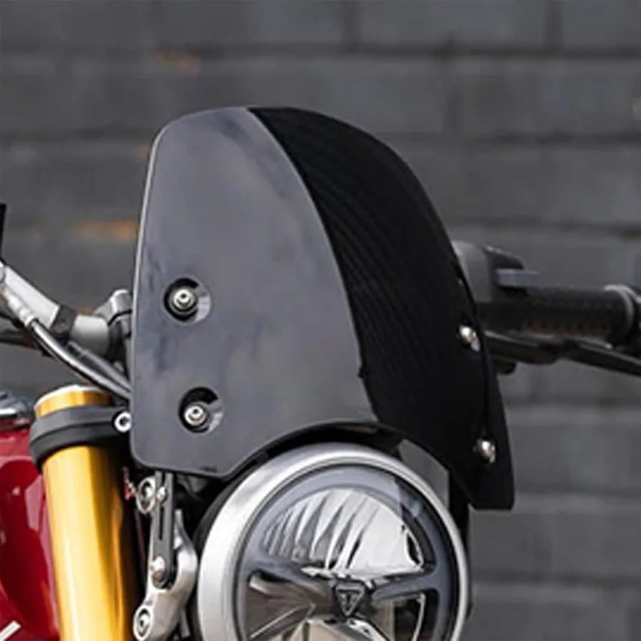 

2024 переднее лобовое стекло мотоцикла, ветрозащитная панель в стиле ретро, спойлер с кронштейном для скорости 400, скорости 400, 400, черный T