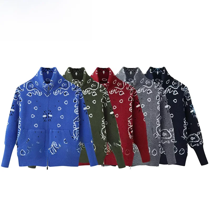 Fashionable Long Sleeve Zipper Decoration Sweater Coat Women's Standard Fit Polyester Autumn New Arrival Five Colors Match All