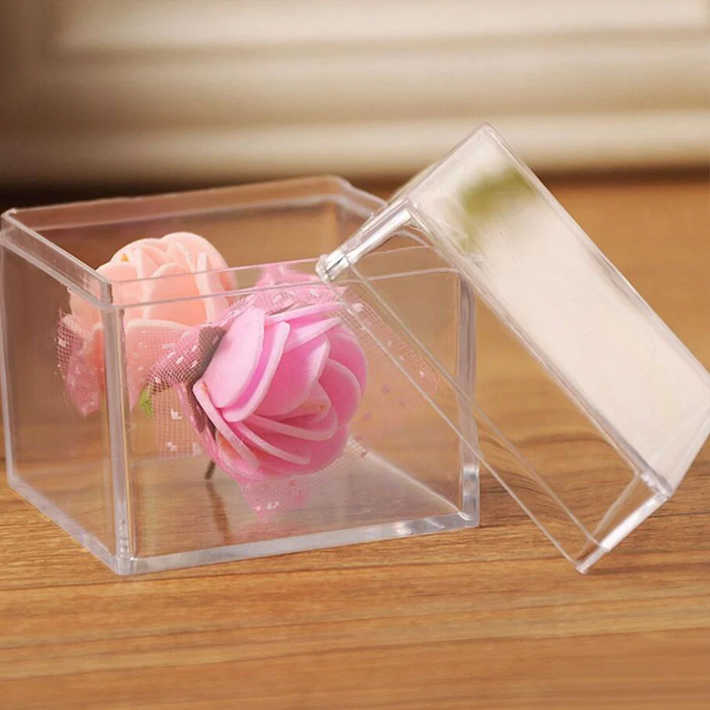 

10 Pcs Square Packaging Boxes Packing Cookie Containers for Gift Giving Transparent Candy Party Cake Case