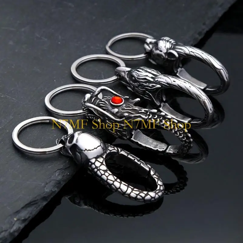 N7MF Sturdy Stainless Steel Holder Accessory With Unique Dragon Designs