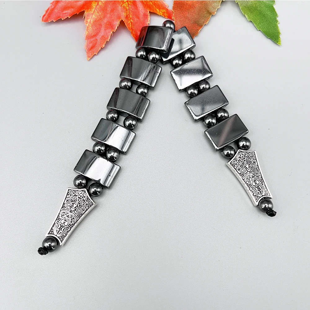 NJ117 مسبحة الحجر الطبيعي الهيماتيت رائعة الخرز الخاص التأمل الإصبع الإغاثة ضغطك الصلاة سوار أنيق