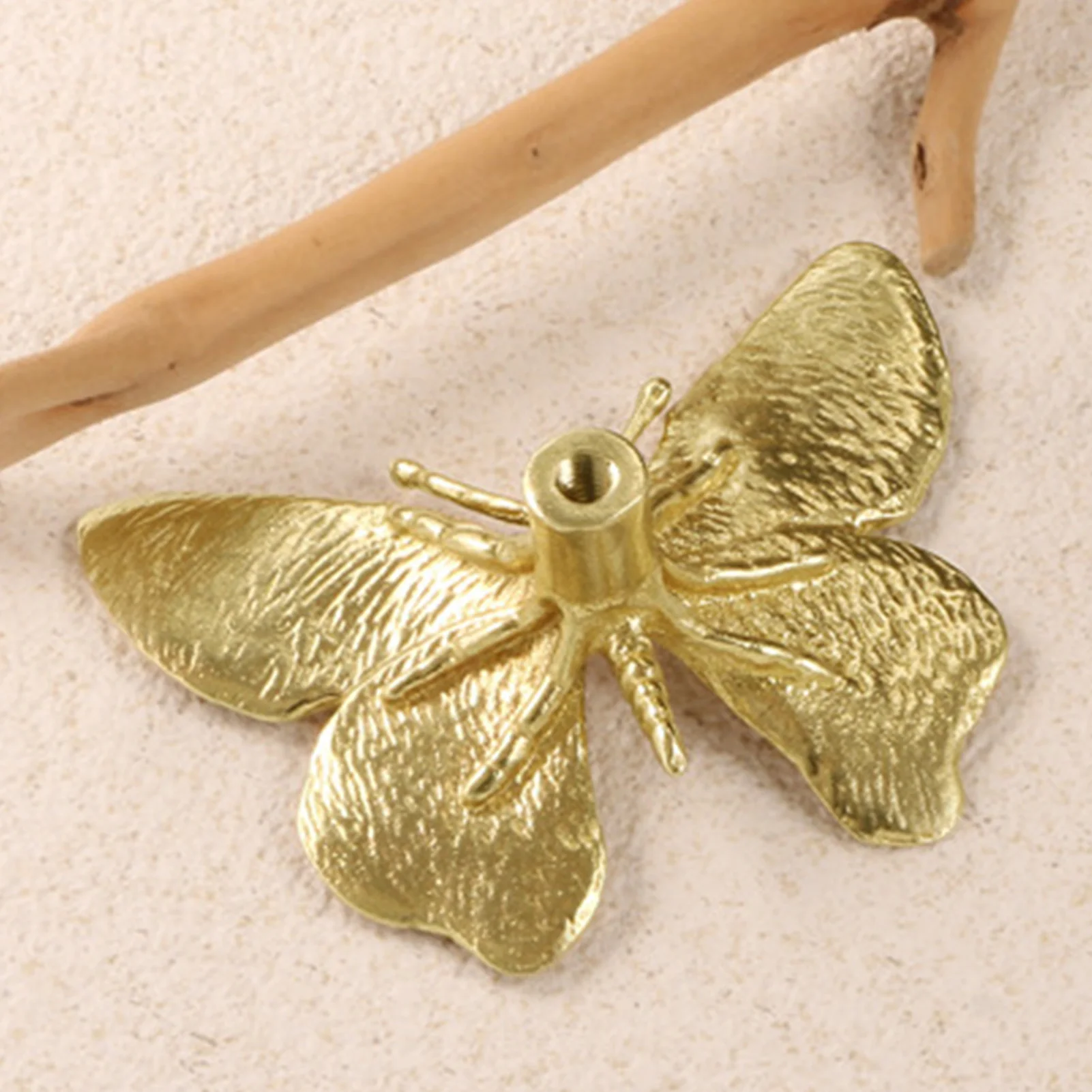 اليعسوب/فراشة على شكل خزانة تسحب النمط الصيني الجديد النحاس الذهب الأثاث مقابض درج خزانة الباب سحب الزخرفية #4