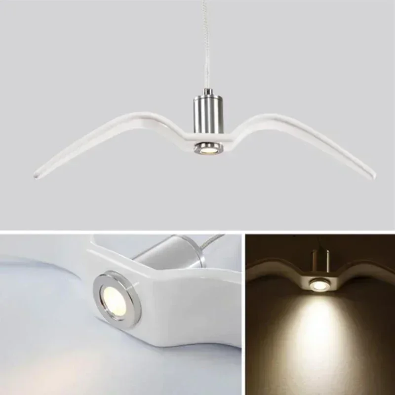 Nordic Seagull Pendant Light Restaurant Bar Front Desk Clothing Store Window Hotel Lobby Decoration Bird Chandelier Hanging Lamp