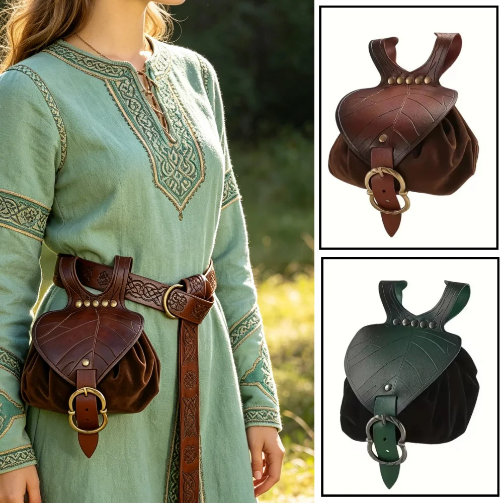 PU Waist Belt Bag for Women Fashion Bag Leisure Soft Leather Bags Light Waterproof Portable Hanging Bag Drawstring Belt Bag