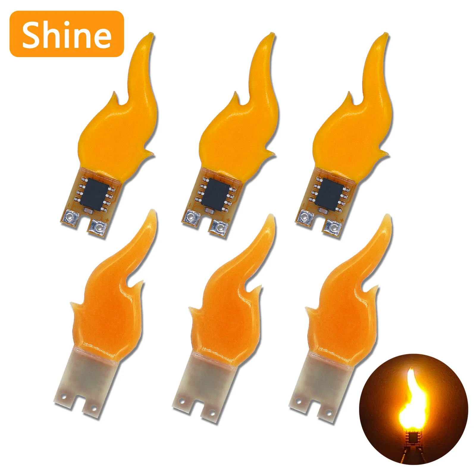 4~100pcs DC3-5V Led Cob Candles Edison Flexible Filament Diode Light Decoration Light Bulb Accessories DIY Retro Candle Light