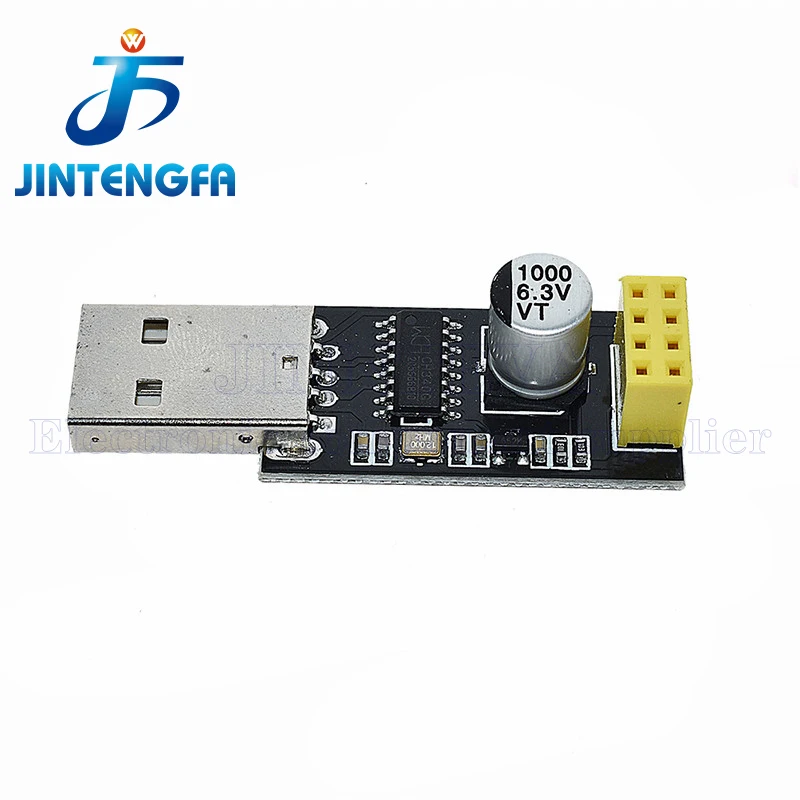 ESP01 Programmieradapter UART GPIO0 ESP-01 Adaptater ESP8266 CH340G USB auf ESP8266 Serielles drahtloses WLAN-Entwicklungsplatinenmodul