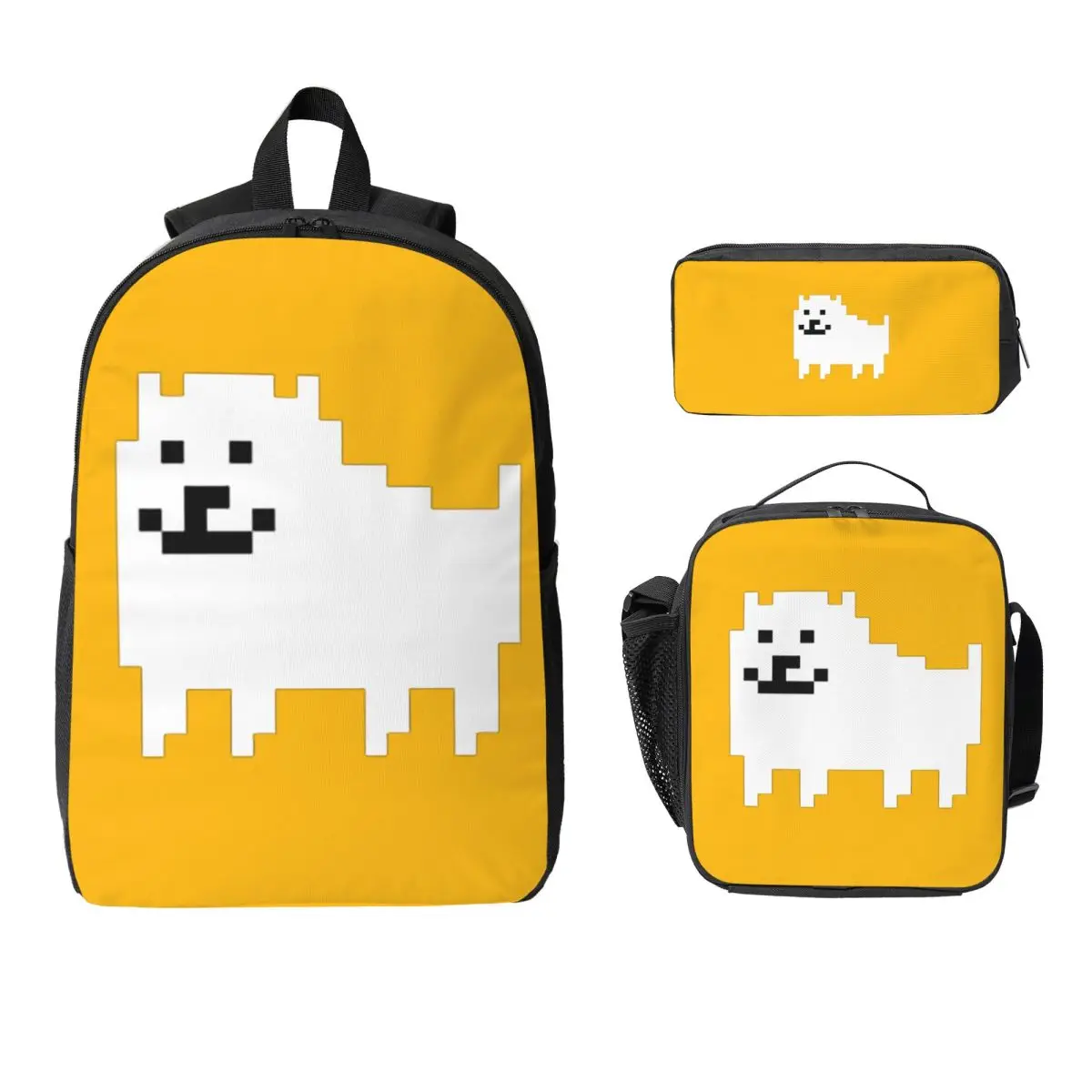 

Undertale Annoying Dog Backpack Student Boys Girls BookBag School Bag Laptop Shoulder Bags 3ps Insulated Lunch Bag Pencil Case