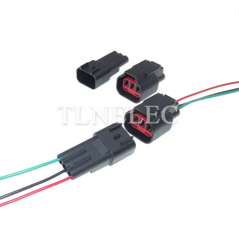 Conector de Cable automático de 3 pines con cables, Sensor de árbol de levas de cigüeñal automático, enchufes sellados para Ford Mondeo Focus Mazda