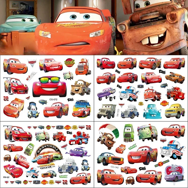 Cars Lightning Mcqueen Tattoo Stickers Temporary Tattoos for Kid Birthday Party Supplies Favors Cute Tattoos Stickers Decoration