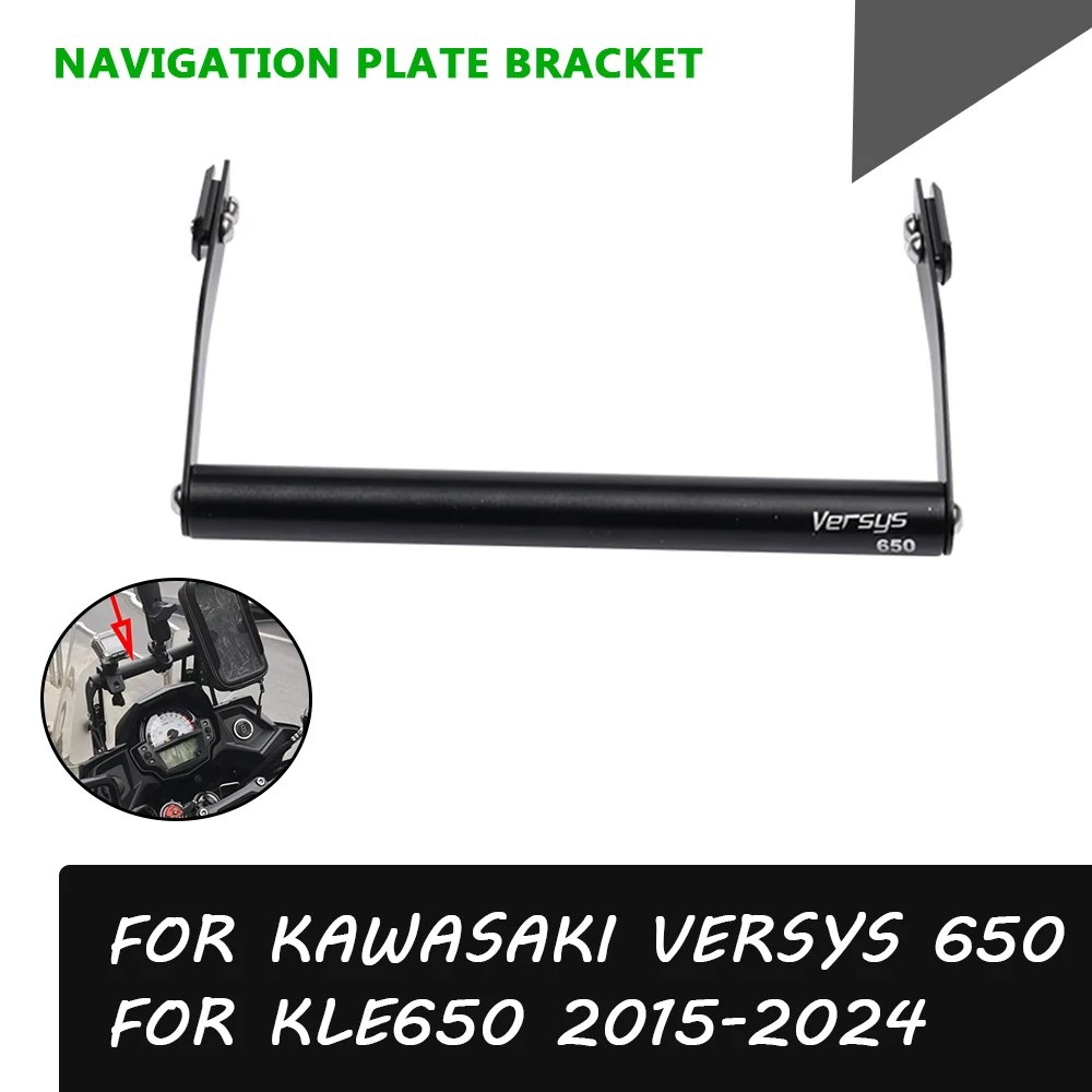 Motorcycle Accessories Mobile Phone GPS Navigation Plate Bracket Windshield Stand For KAWASAKI Versys 650 Versys650 KLE 650 2024