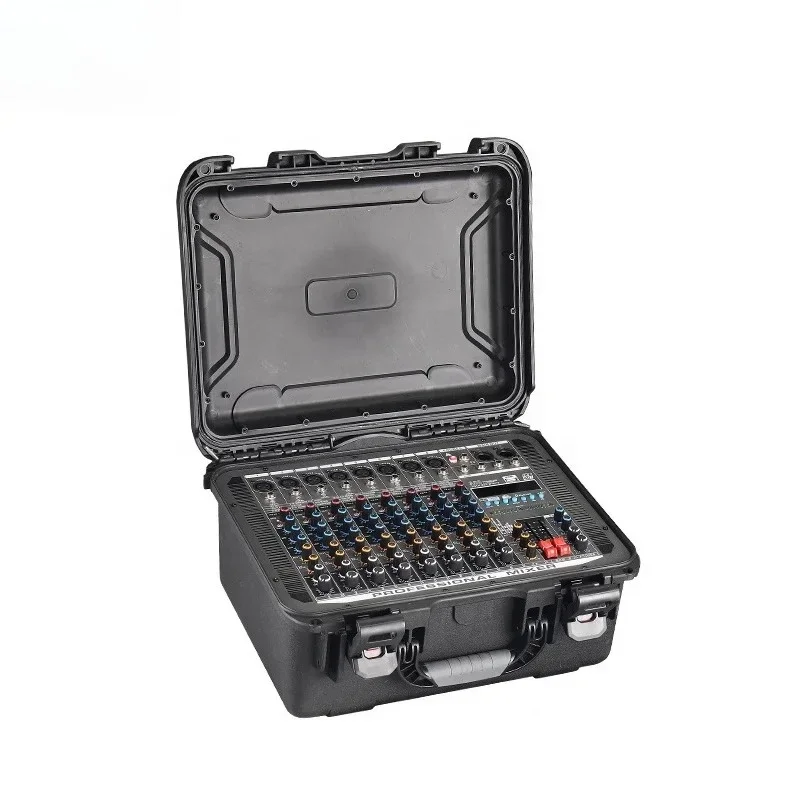 Xtuga Profesional 8 Kanal All in One Portable Travel Case High Power 320 Jenis Efek Digital Audio Amplifier Mixer