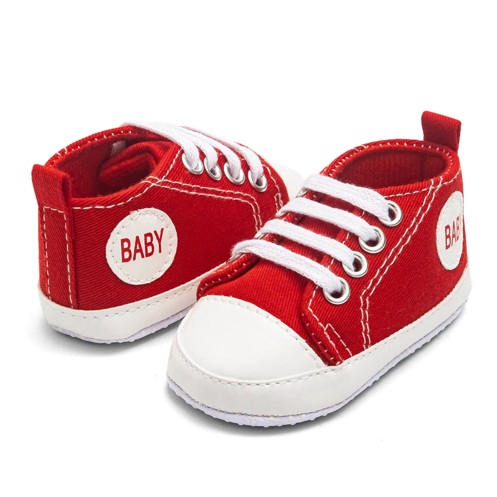 Baby Canvas Classic Sports Sneakers Newborn Baby Boys Girls Print Star First Walkers Shoes Infant Toddler Anti-slip Baby Shoes