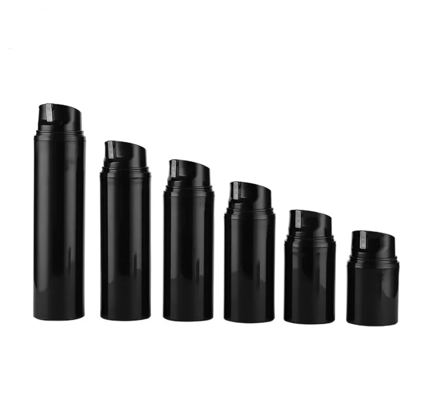 

20PCS 30ml 50ml 80ml 100ml 120ml 150ml Empty Portable Black Lotion Pump Cream Bottles Airless Liquid Dispenser Travel Containers