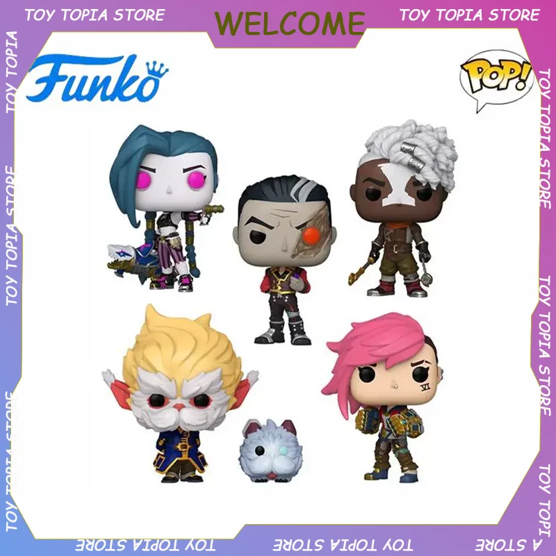 10CM Funko POP League of Legends Action Figures Jinx VI Statue Toy Figures Ekko Silco Heimerdinger Model Garage Kit Collection