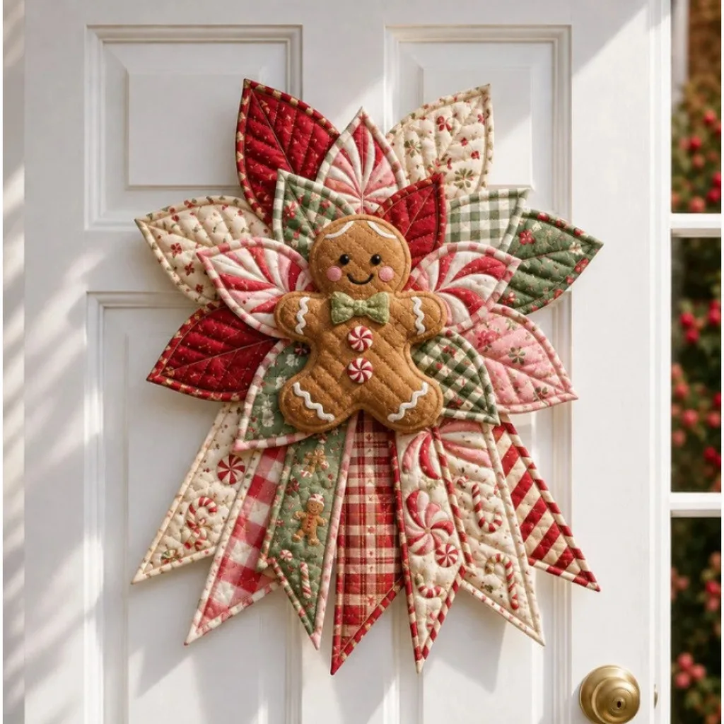 DIY Quilted Christmas Door Hanger 6