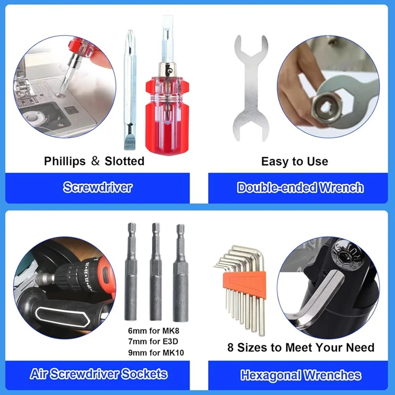 3D Printer Tool Kit, 3D Printer Accessories Includes Deburring Tool, Removal Tools, Tube Cutter, Ruler, Cutting Mat Sets