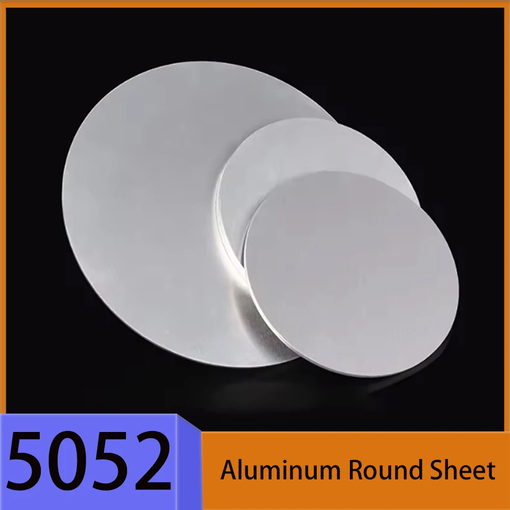 1/5Pcs Thickness 1/1.2/1.5/2/3/4/5/6mm 5052 Aluminum Round Sheet Disc Aluminum Round Plate Round Disk Circular Diameter 50-300mm