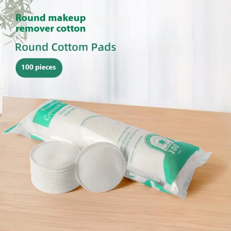 100 Stuks Wattenschijfjes Wegwerp Schoon Katoen Gezicht Nagellak Remover Ronde Zachte Gezicht Reiniging Remover Wattenschijfjes Makeup Tools