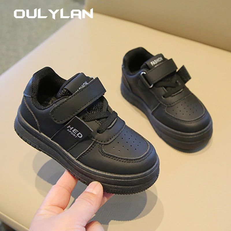 Children's Little White Shoes Spring and Autumn 2024 Girls' Sports Shoes Anti slip Lightweight Boys' Board Shoes Soft Sole Baby