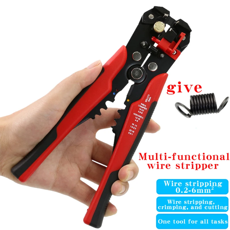 YTH-371D fully automatic wire stripper, multi-functional electrician tool, with cutting, stripping, and crimping functions