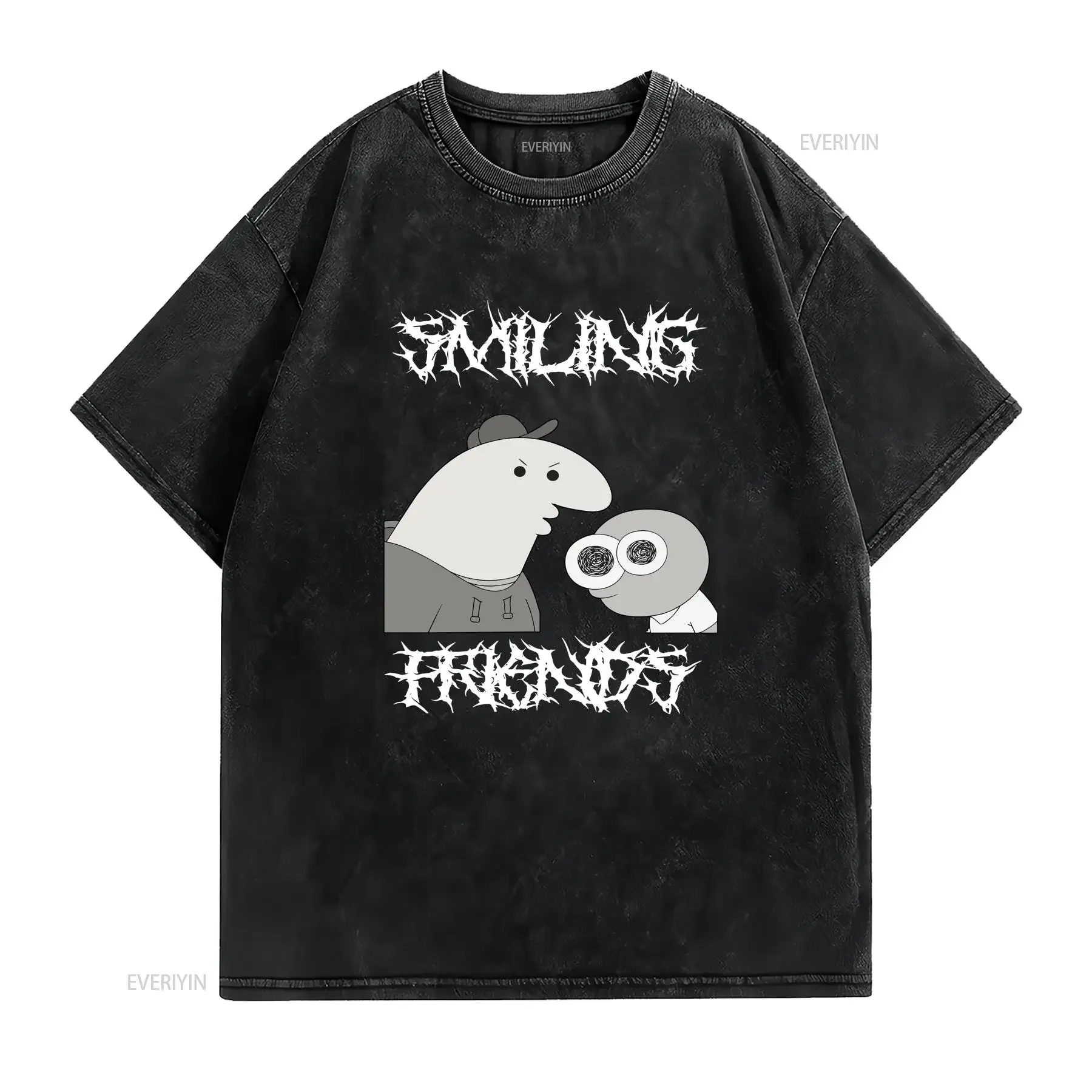 Smiling Friends Charlie and Pim Metal Punk Rock Band Parody classic tee vintage Washed Soft Unisex Stylish Versatile Casual