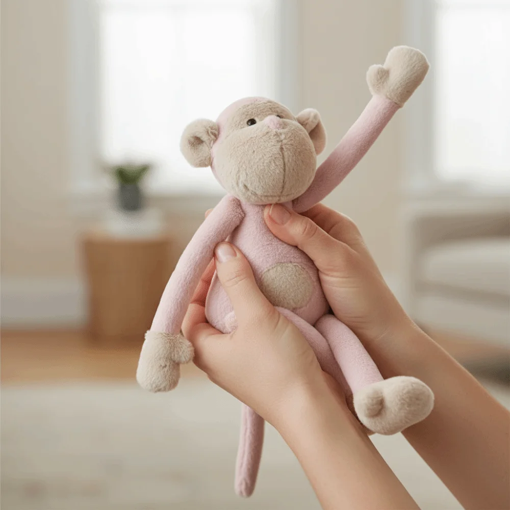 

Room Decor Soft Monkey Plush Toys Super Soft Kawaii Plush Doll Pink Sleep Companion Kids