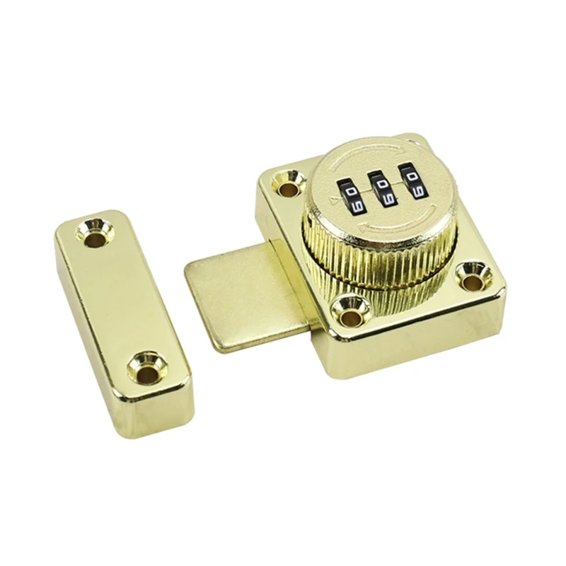 3Digit Combination Closet Lock Mechanical Password Drawer Lock Rotary Latches Cabinet Keyless Lock Easy to Install