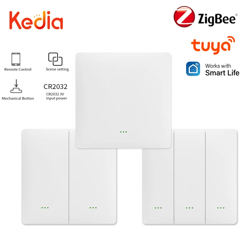 

Умный выключатель Tuya Zigbee, беспроводной переключатель с 9 клавишами, работает с Alexa Goole Home