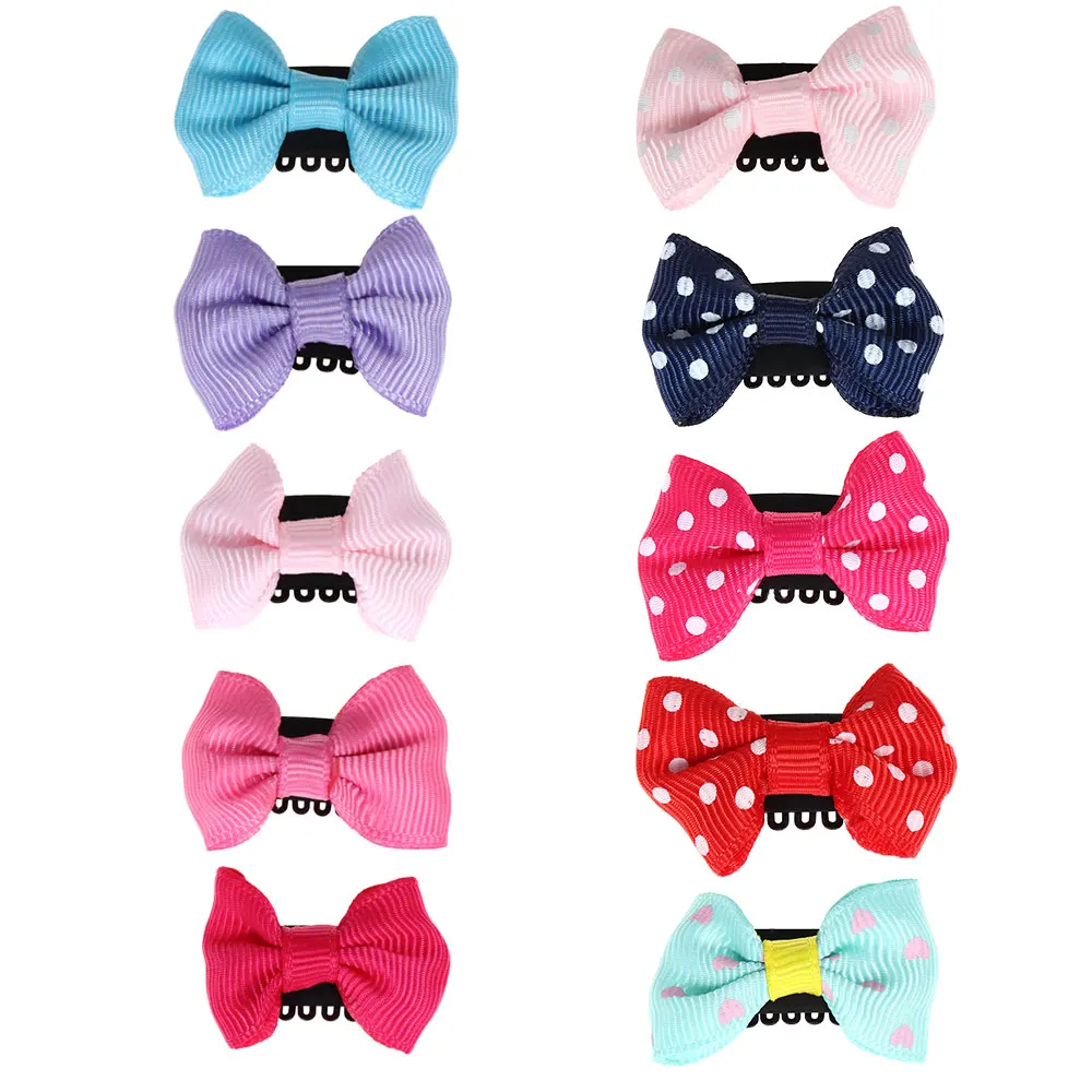 5/10Pcs Candy Color Baby Mini Small Bow Hair Clips Safety Hair Pins Barrettes for Children Girls Kid Hair Accessories Wholesale