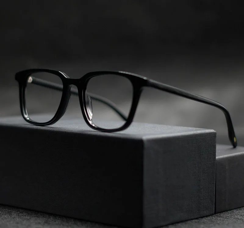 2PCS Fashion Myopia Optical Eyeglasses Unisex Classic Square Glasses Frame Women Men TR90 Ultralight Prescription Eyewear