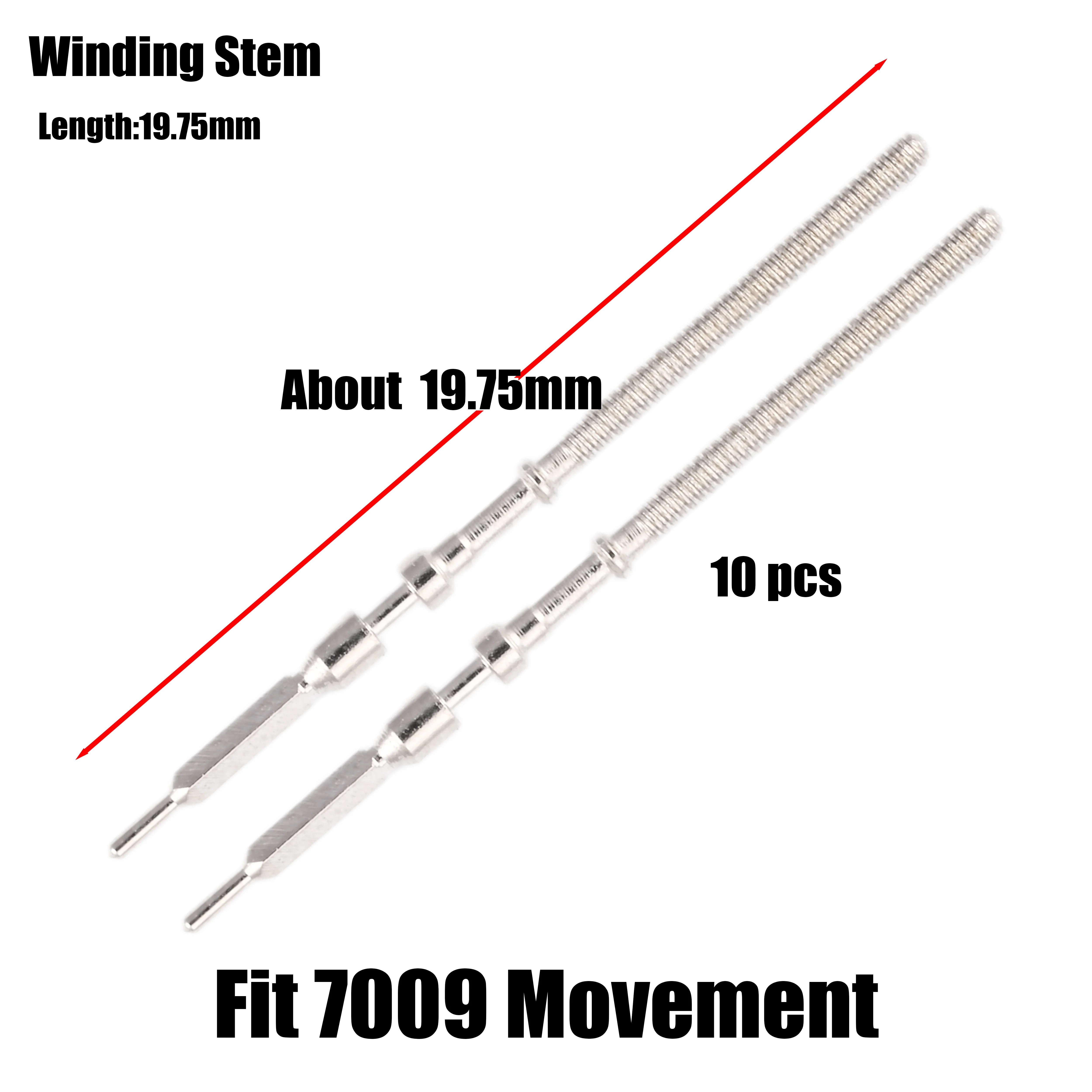 10pc Winding Stem for 7009 Movement Watch Repair Parts Handle Rod Stem