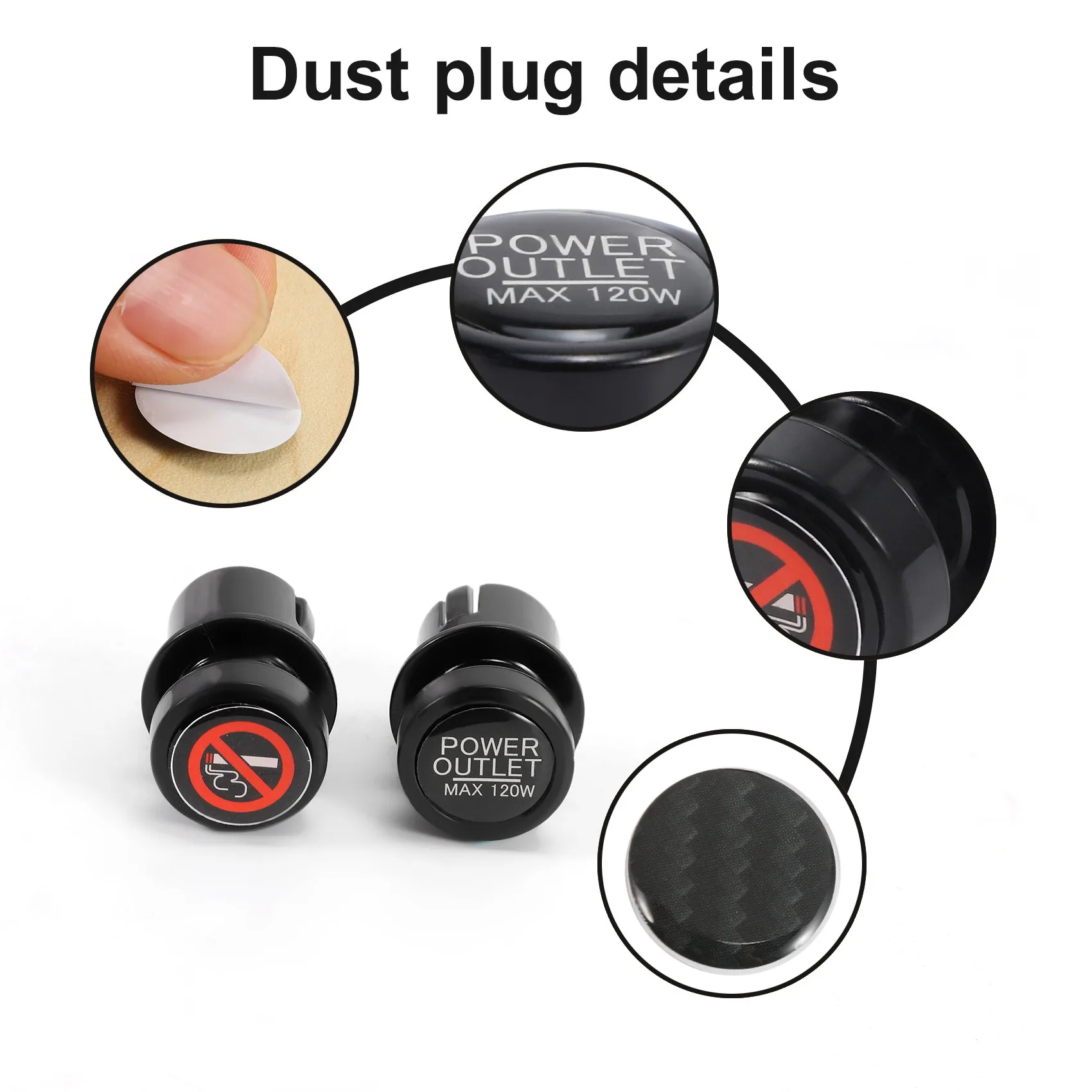 Reliable Cigarette Lighter Socket Cover Cap 2 Pack, Universal Waterproof Dustproof Plug For Car Power Outlet Prevent Children Fr