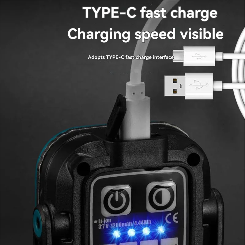 

Перезаряжаемый портативный светодиодный рабочий фонарь BAAG-USB с поворотом на 180 градусов, идеально подходит для обслуживания автомобиля - желтый