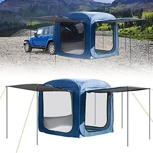 POP UP SUV Car tailgate tent Outdoor Sun Shelter Waterproof Rainfly Camping Truck rear Tent