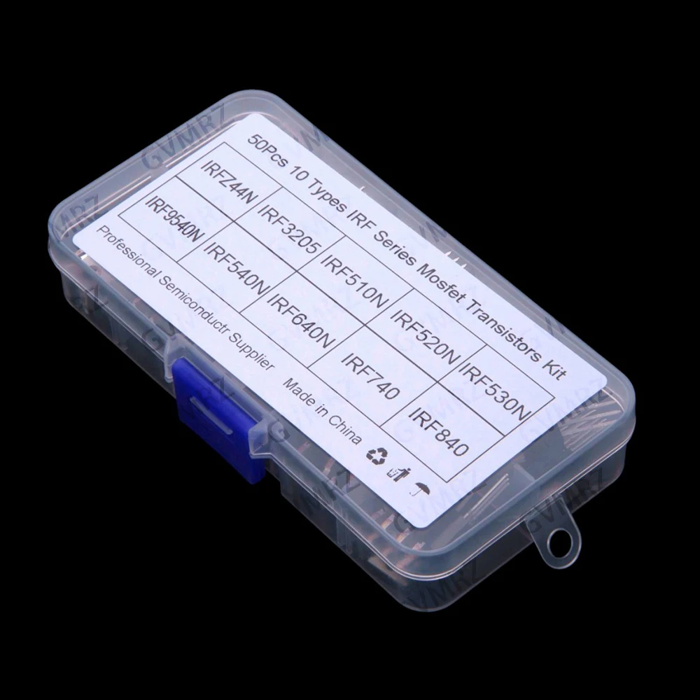 10 Values TO-220 ​​50 PCS IRF MOSFET IRFZ44 IRF3205 IRF510 IRF520 packaged in through-hole TO-220  MOSFET IRFZ44 IRF3205