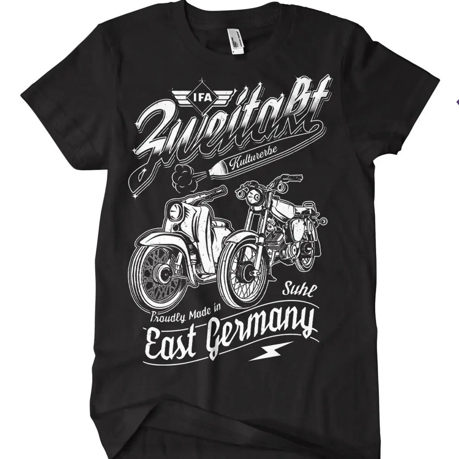 2 stroke t shirt GDR Trabant IFA VEB cult Eastern Algia Simson gunsmith vintage Washed Unisex Soft Stylish Breathable homme