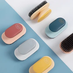 Laundry Brush With Handle Flexible Plastic Washing Scrub Brush Soft Hair Cleaning Brush Clothes Cleaner Household Cleaning Tools