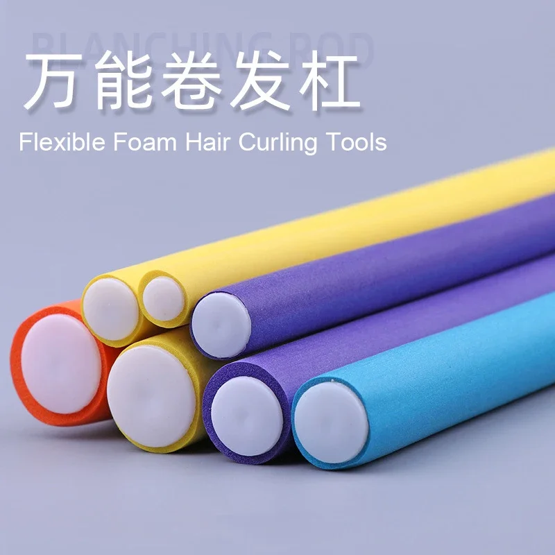 10Pcs/Set Flexible Cylinder Foam Hair Curling Tools 8/10/12/14/18/20mm Size Portable Hair Curler Foam Roller DIY Hair Styling