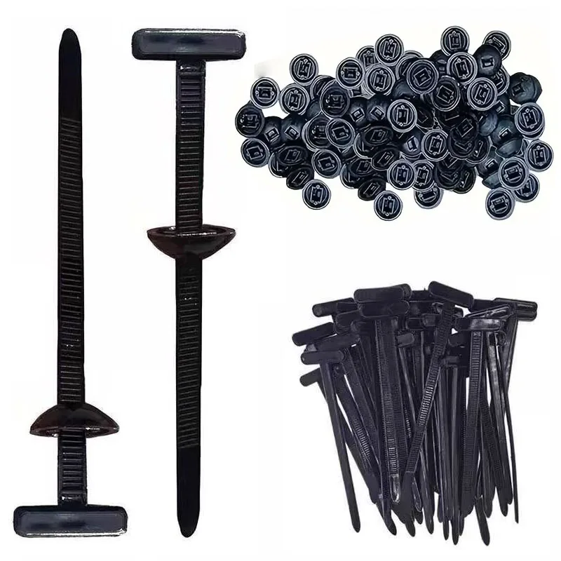 Nylon Universal Cable Tie Buckle-Heavy Duty Zip Ties Holder with Pin & Button Design Plastic Cable Ties Tool Fasteners Car Body