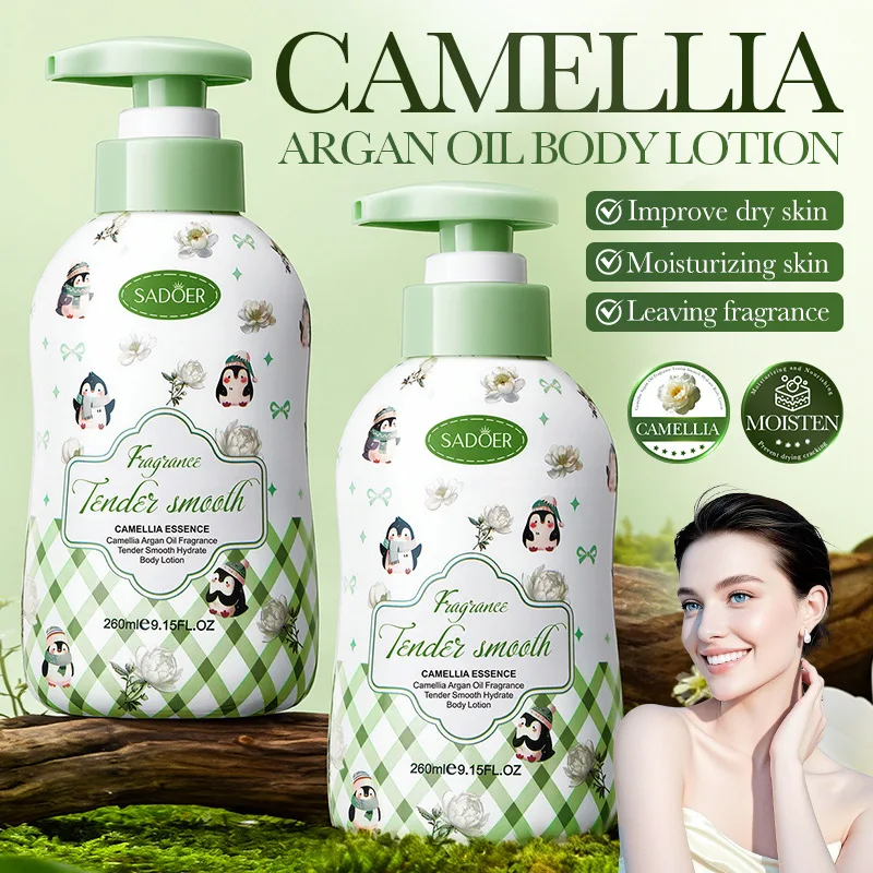 

Увлажняющий лосьон для тела с ароматом камелии и марокканского орехового масла, освежающая эссенция для ухода за кожей для мужчин и женщин