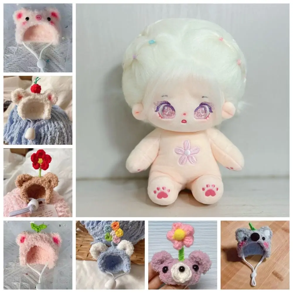 

Doll Accessories Plush Hamster Cap Cute Hand Crocheted Cotton Doll Hat Lovely DIY Doll Hat As Kids Gift
