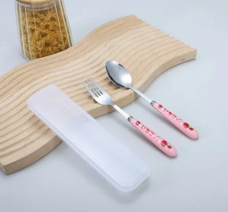 Dinnerware Set Durable Stainless Steel Gift For Relatives Family Friends Knife Fork Spoon Non-toxic New Camping Travel Set Safe