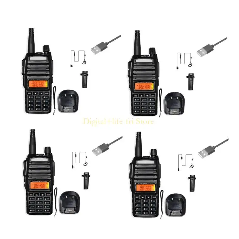 

E06D 2 Set/4 Set 2 Way Radio with Flashlight Talkies 5W/8W Two Way Radio Long Ranges 128 Channel