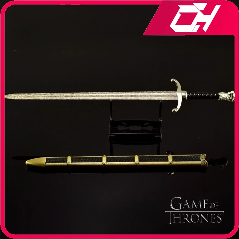 สินค้าภาพยนตร์เรื่อง The Song of Ice and Fire ขนาด 30 ซม. งานฝีมือโลหะทั้งหมด ดาบยาวแบบมีกรงเล็บ ของเล่นดาบและมีดพร้อมปลอก