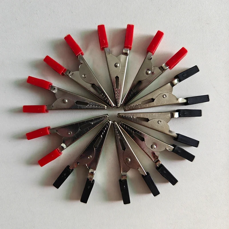 10 Pieces Metal Alligator Clips Test Clips, Electronic Product Test Clips With Screws And Solder Ports, Electrician Wire Clips